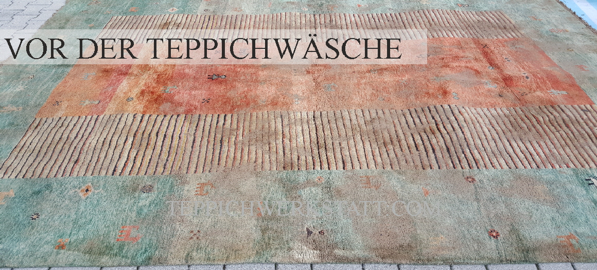 Teppichreinigung: hier zeigen wir einen Teppich mit einem Wasserschaden.