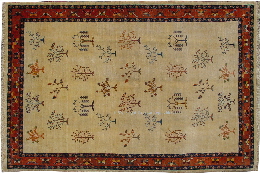 Dezente groflchige Blumenornamente, Trauerweiden, Zweige, Bume und Ranken sind die Muster der Loribaf.